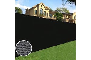 Sunnyglade 5 feet x 50 feet Privacy Screen Fence Heavy Duty Fencing Mesh Shade Net Cover for Wall Garden Yard Backyard (Black, 5 ft X 50 ft)