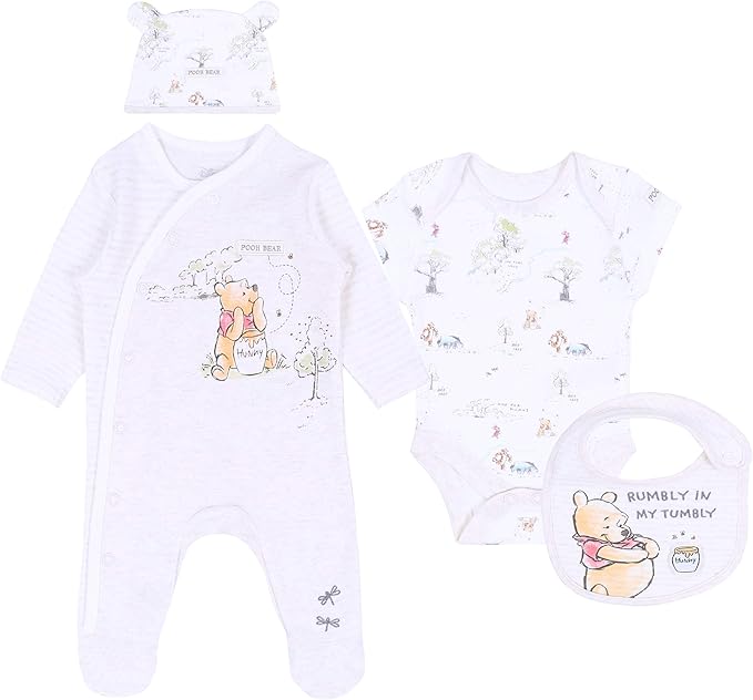Ensemble Bebe Blanc Et Beige Winnie Lourson Disney Bebe Garcon 0 24m Bodys Et Combinaisons
