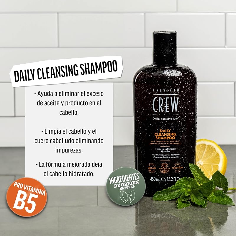 Men's Daily Shampoo, 33.8 Ounce by AMERICAN CREW