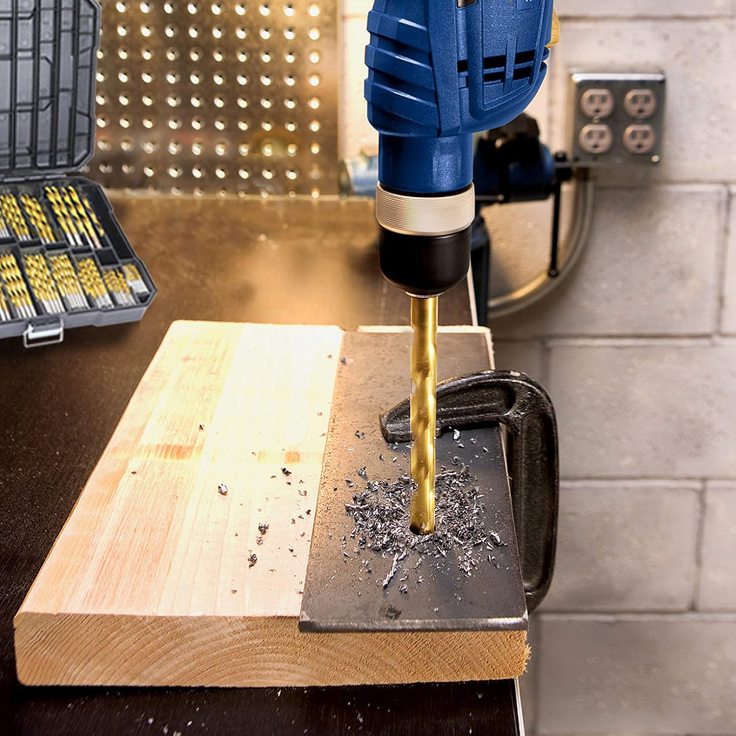 230 Pieces Titanium Twist Drill Bit Set, High Speed Steel, Size from 3/64" up to 1/2", Ideal for Wood/Steel/Aluminum/Zinc Alloy, with Hard Storage: Industrial & Scientific