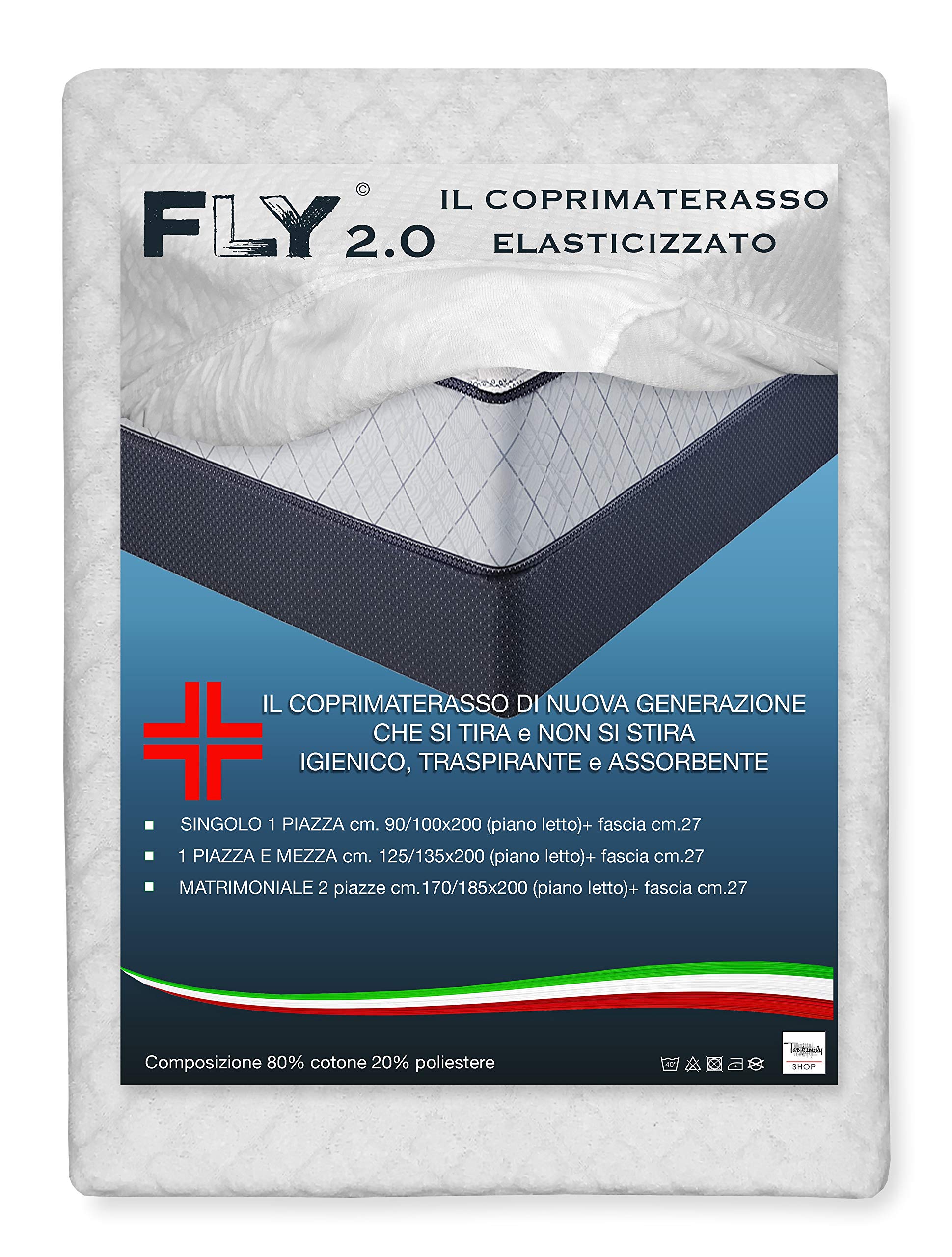 tex family Fly 2.0 Jacquard Terry Elasticated Mattress Protector with Corners for Queen Bed