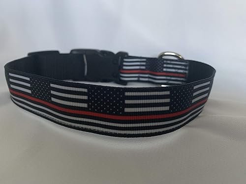 thin red line dog collar
