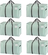 VENO 6 Pack Moving Bags Large Christmas Storage Bins with Lids