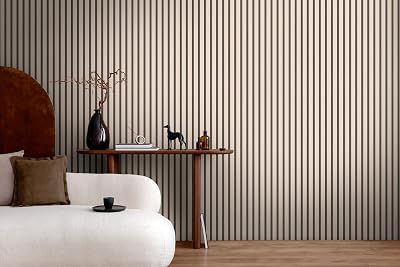 A.S. Création Non-Woven Wood Panel Wallpaper Greige Black 10.05m x 0.53m