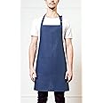 Solino Home Linen Kitchen Apron – 100% Pure Linen Bib Apron for Men & Women – Blue Apron with front Pockets – Handcrafted fro