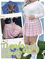 Women’s Pleated Skirt Plaid Skirt High Waist