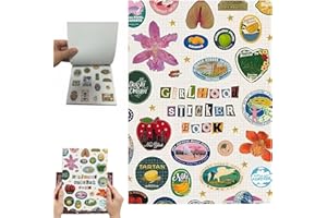 55 Pages Girlhood Sticker Book, 1000+ Vintage Aesthetic Stickers for Journals, DIY Scrapbooking Stickers Book Craft Gift for 