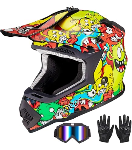 Amazon.com: GMAX MX-46Y Unstable Helmet (Hi-Vis Orange/Blue, Small