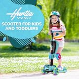 Hurtle 3-Wheeled Scooter Kids Teal Foldable Seat LED Lights Adjustable Handlebar view 2