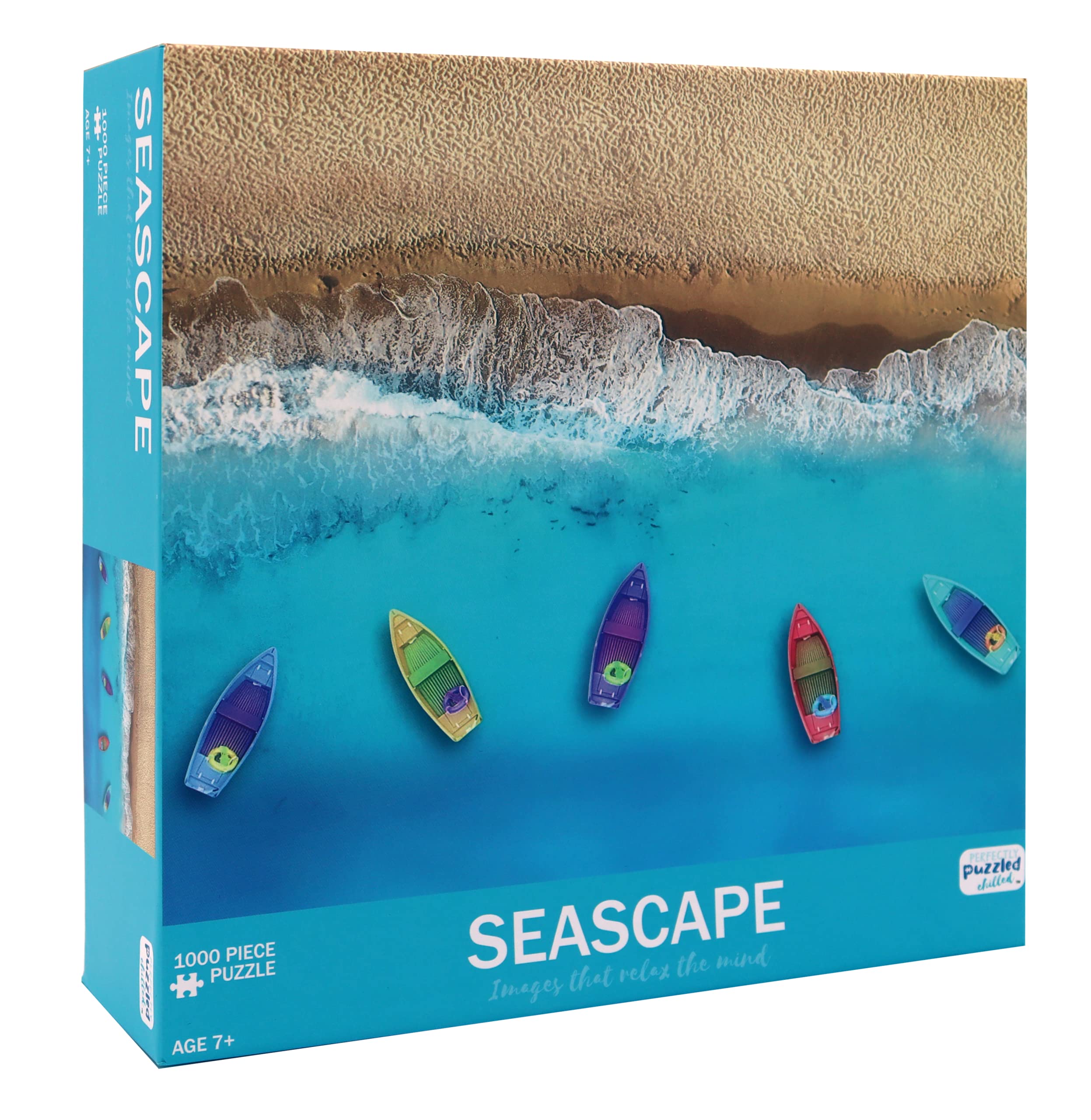 Perfectly Puzzled Seascape 1000 Piece, Gift for Any Puzzle and Beach Enthusiast, Slow Down and Relax, Ages 7+ 100600160