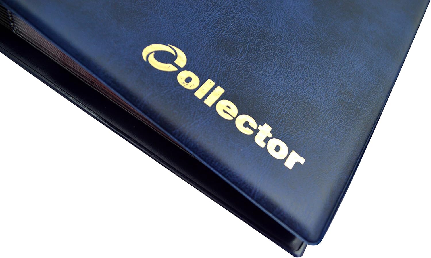 COLLECTOR Coin Album for 221 mix sizes coins from small till large coin - with 10 pages and 10 red dividers + index - OXFORD BLUE - Image 4