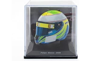 OPO 10 - Formula 1 Helmet Compatible with Ferrari F1: Felipe Massa 2008-1/5 Scale - CAS12