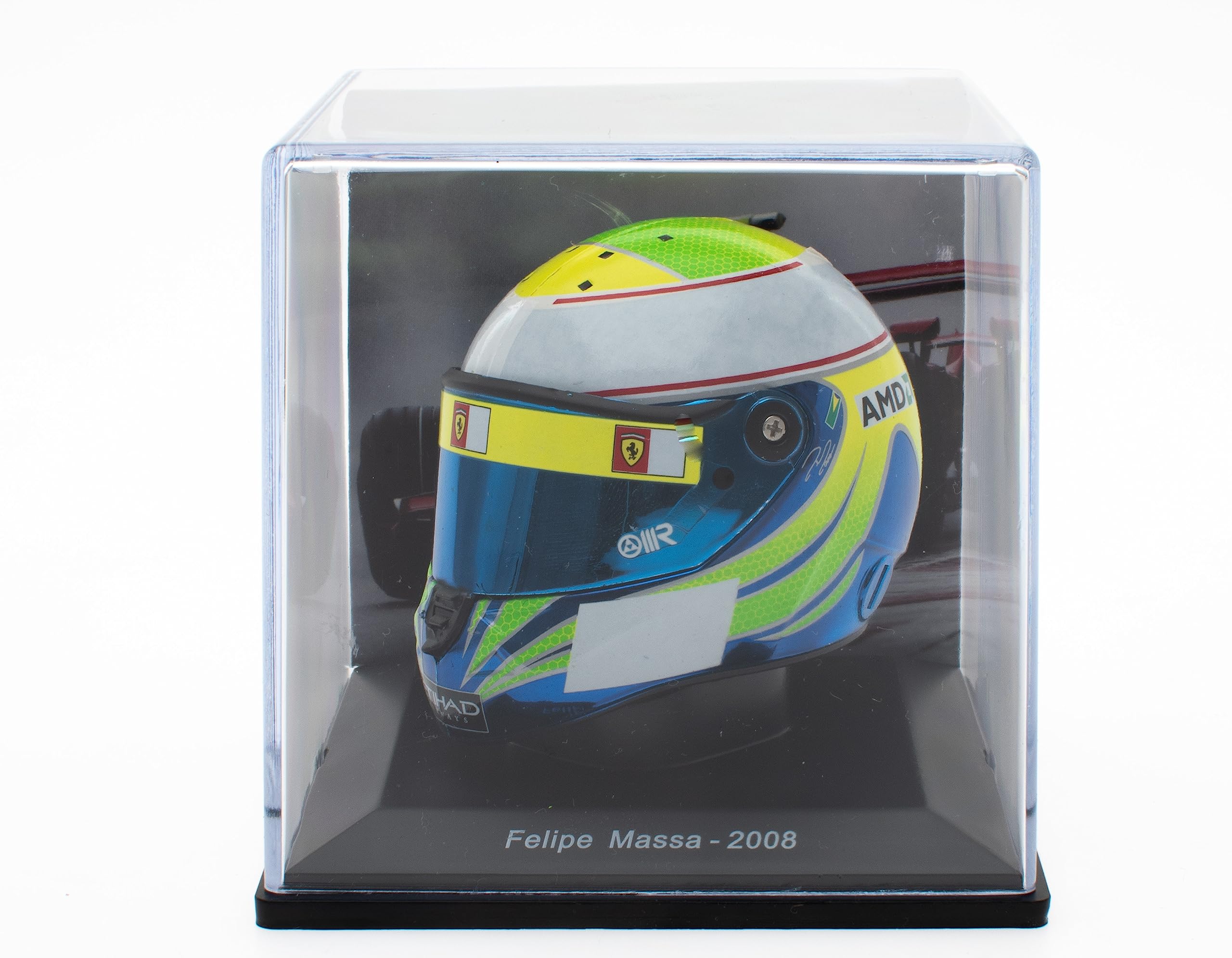 OPO 10 - Formula 1 Helmet Compatible with Ferrari F1: Felipe Massa 2008-1/5 Scale - CAS12