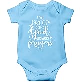 AW Fashions I'm Proof That God Answers Prayers Baby Bodysuit Cute Newborn Boy Funny Rompers Girl Clothes