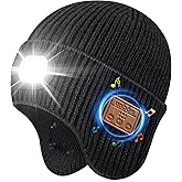 UNBON Valentines Day Gifts for Him, Valentine Gifts for Men, Mens Gift Cool Gadgets, LED Bluetooth Beanie with Light for Men