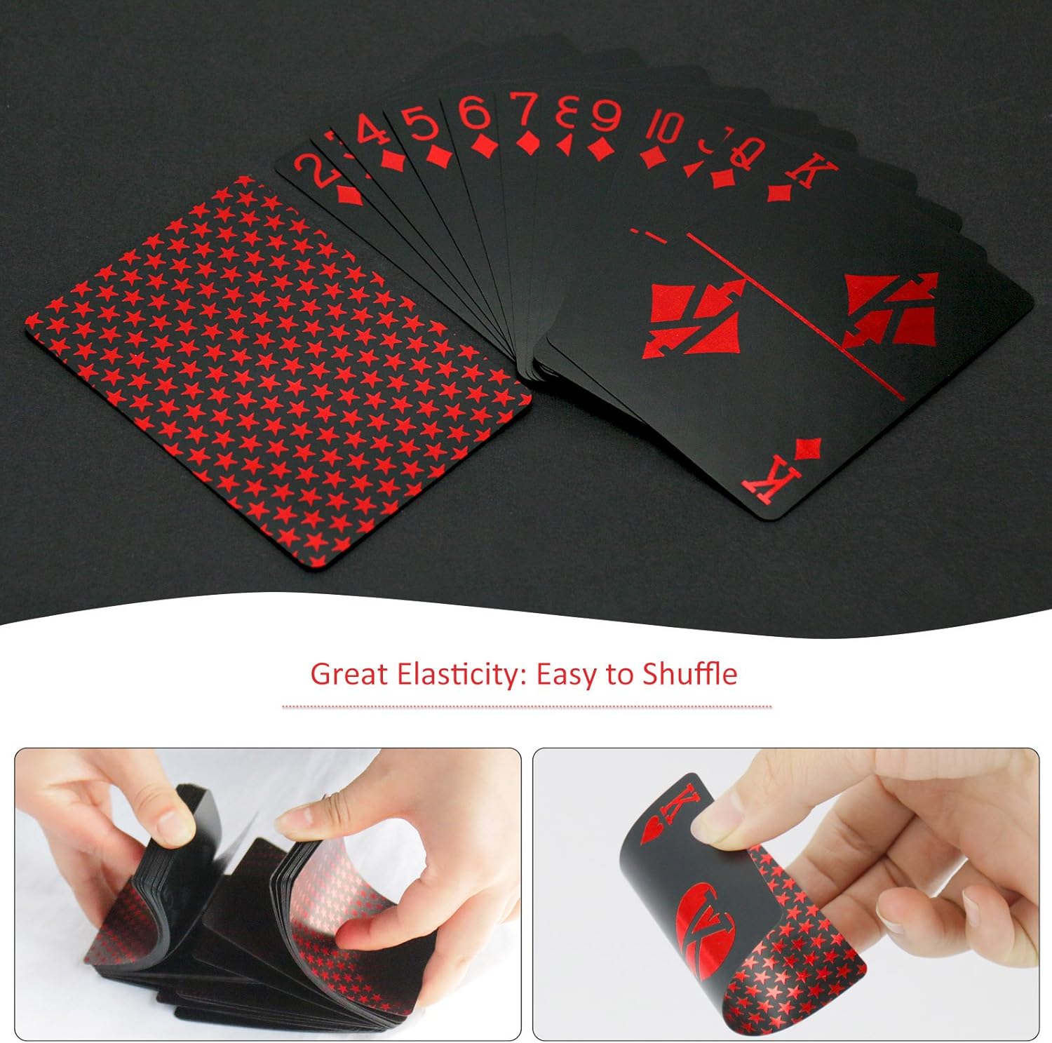 Amazon Co Jp Joyoldelf高級トランプカード 防水プラスチックpvcポーカーデッキのカードでデリケートなギフトボックスperfect For Cardistry マジックconjuring トリックカードゲームパーティー レッド スポーツ アウトドア
