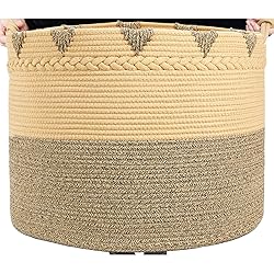 TerriTrophy XXXXLarge Cotton Rope Blanket Basket