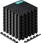 Yes4All M8RZ Interlocking EVA Foam Mats with Border Black 36 Tiles