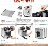 REDCAMP Foldable Camping Oven 3-Tier Grill Stainless Steel Portable Outdoor Oven view 8