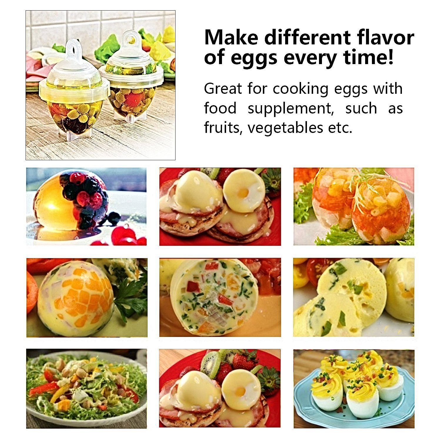 Love77 - Silicona Antiadherente Hervidor de Huevos Pasado Por Agua ...