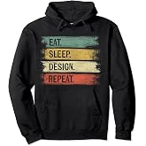 Eat Sleep Design Repeat Graphic Designer Gifts Architecture Pullover Hoodie