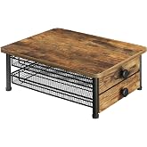 YATINEY Coffee Pod Drawer Holder, 70 Capacity Coffee Capsule Storage Organizer, 2-Tier Coffee Pod Drawer Compatible with K Cup, for Home Kitchen, Rustic Brown KH28BR