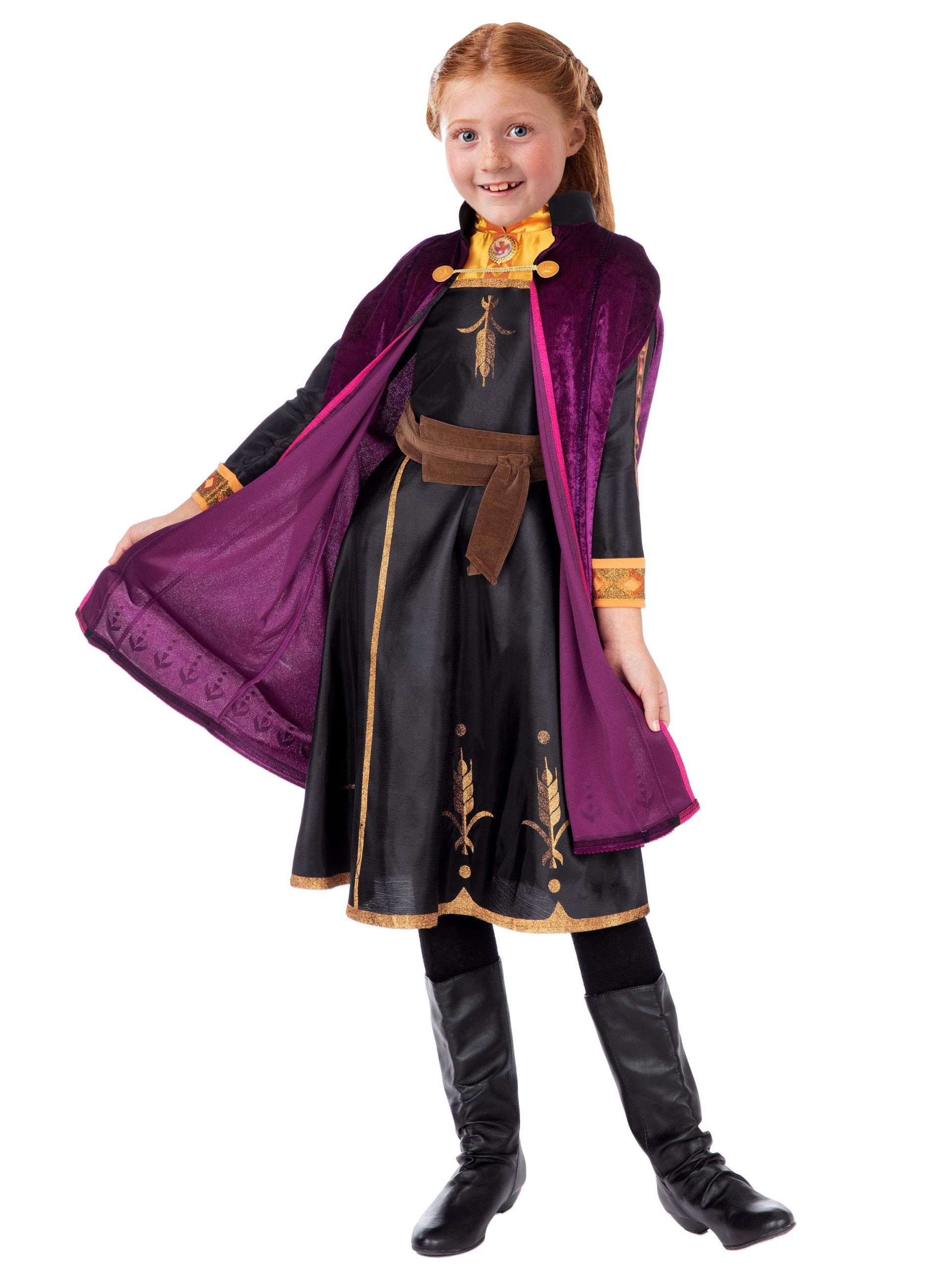 Disney Girls Fancy Dress Frozen Anna Multicoloured 3-4 Years