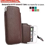 Apple iPhone 8 Plus/iPhone 7 Plus/iPhone 6 Plus/iPhone 6S Plus 5.5" Phone Sleeve , Elastic Pull Strap , Synthetic Leather Pro
