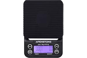 Coffee Scale with Timer Small, Apexstone Espresso Scale with Timer Small, Espresso Coffee Scale with Timer for Pour Over Coffee (Batteries Included)