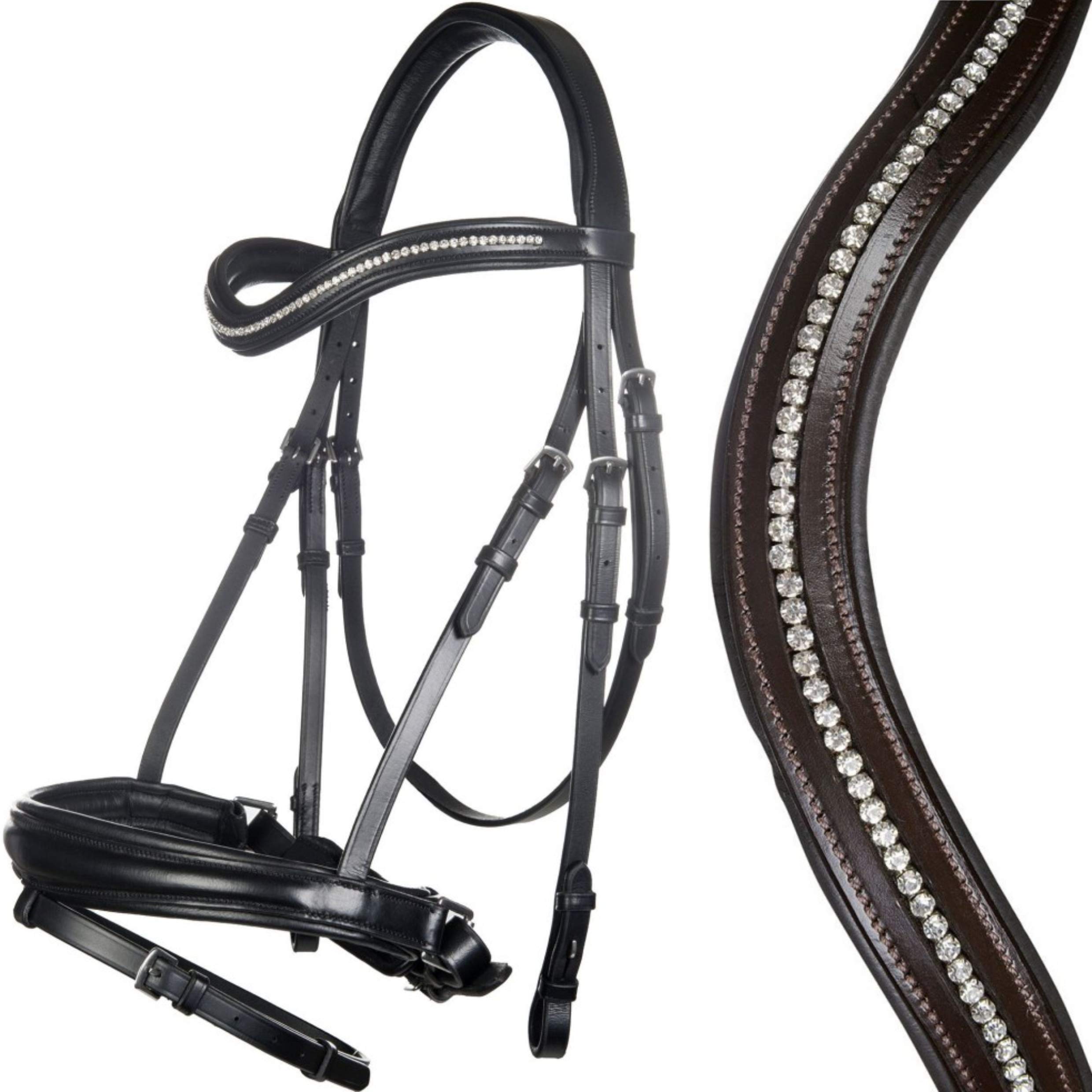 Hkm Hkm 4057052345944 Horse Snaffle with Gel Padding9100 Warmblood Black