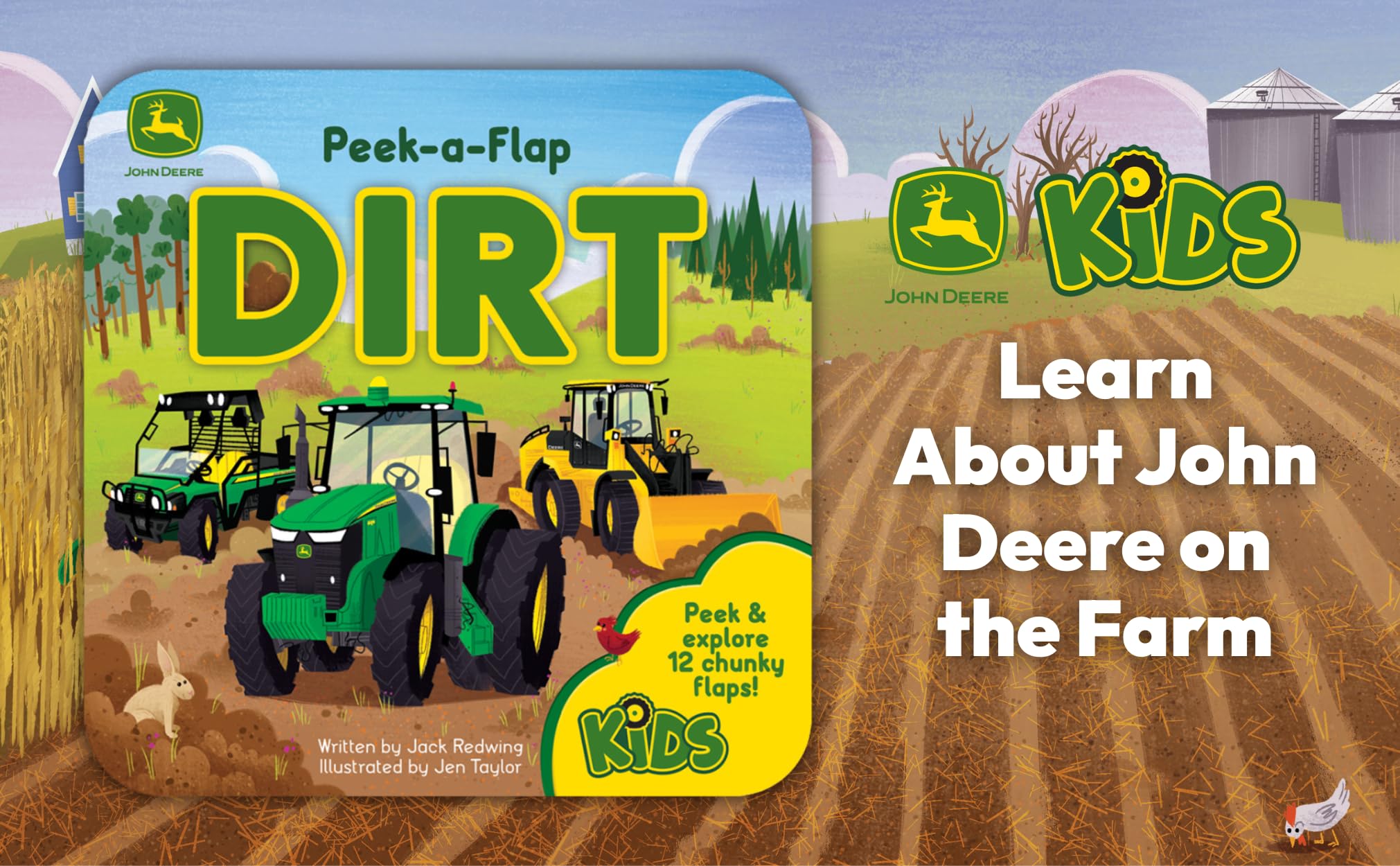 John Deere Kids Peek-a-Flap Dirt - Lift-a-Flap Board Book for Little Farmers and Tractor Lovers (John Deere Peek-a-Flap Board Book)