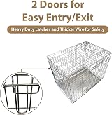 Ellie-Bo Silver Standard XL 42-Inch Folding 2-Door Dog Cage Crate view 3