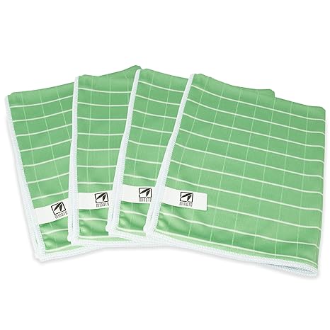 MIJOTO Bambus Mikrofaser Putztücher (4er Set) 40x50cm - extra saugstarkes Spültuch - Ideal auch als Küchentücher - Geschirrtu