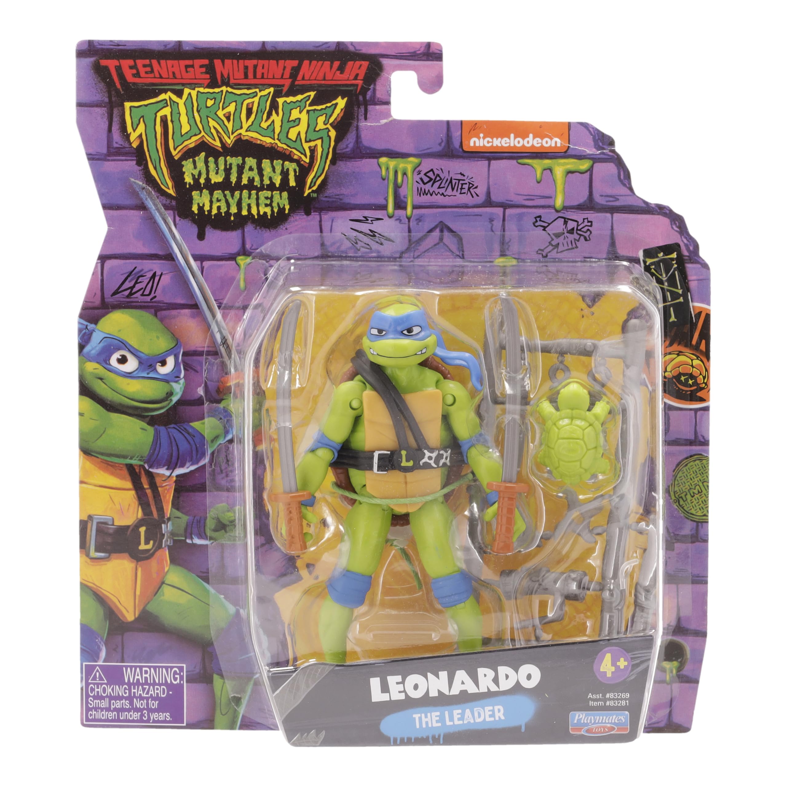 Teenage Mutant Ninja Turtles: Mutant Mayhem 4.5” Leonardo Basic Action Figure by Playmates Toys