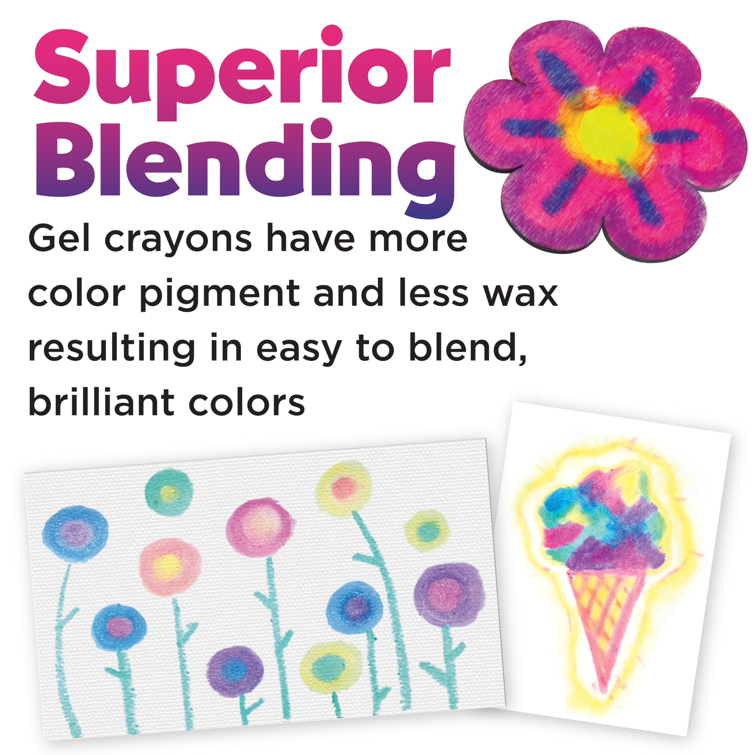 Metallic Gel Crayons 6 count (Ages 3+)