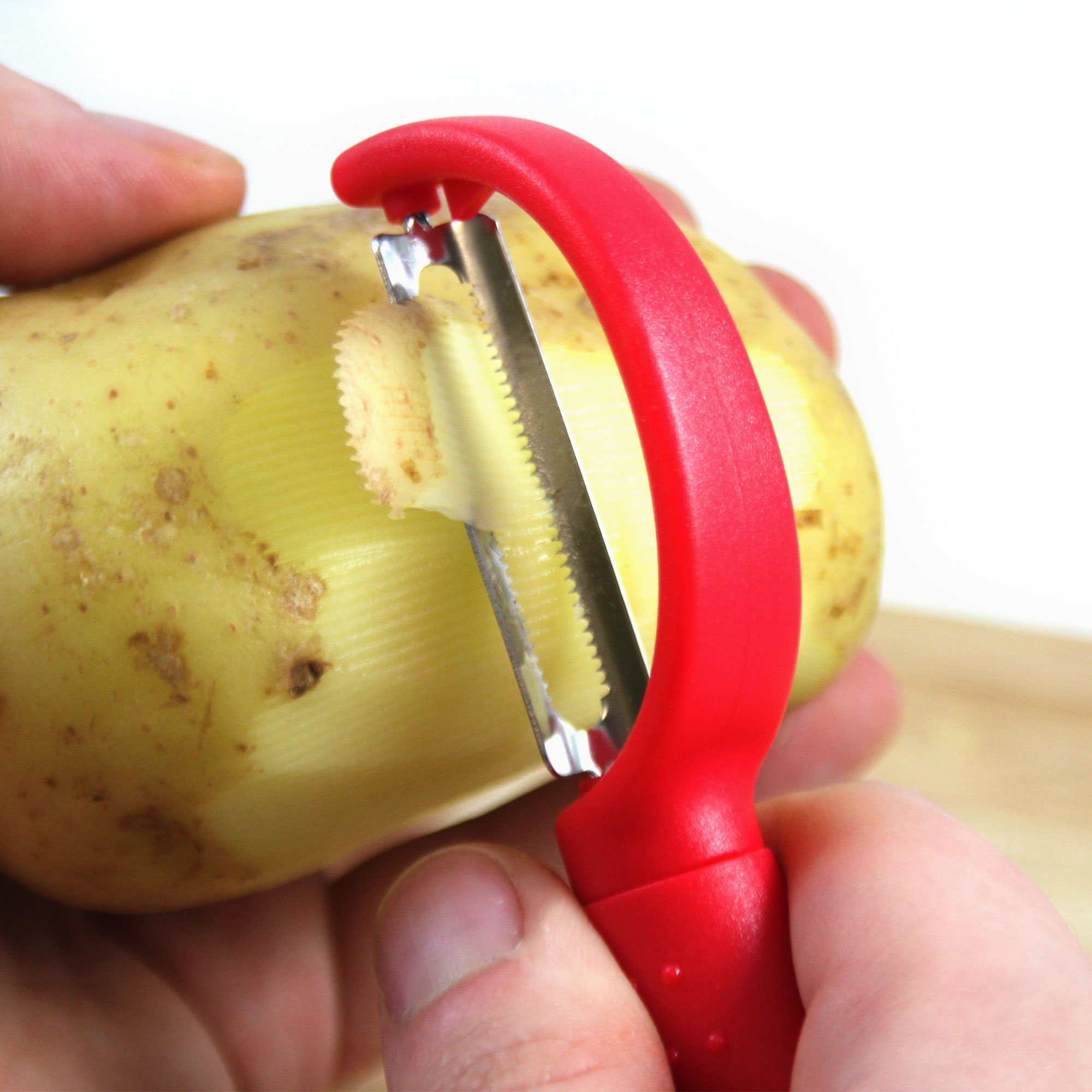 Set de Peladores de Verduras– Con Garantía de Sustitución de Por Vida – Hoja Serrada Pacer Tiras, Hoja Para Cortar Laminas y Hoja para Pelar– Cortador y Pelador para Frutas y Verduras Multi-Uso. Pelador de Patatas, Cortador de Verduras, Fru