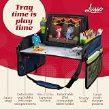 Lusso Gear Kids Travel Tray Car Seat Blue Portable Desk for Travel view 3