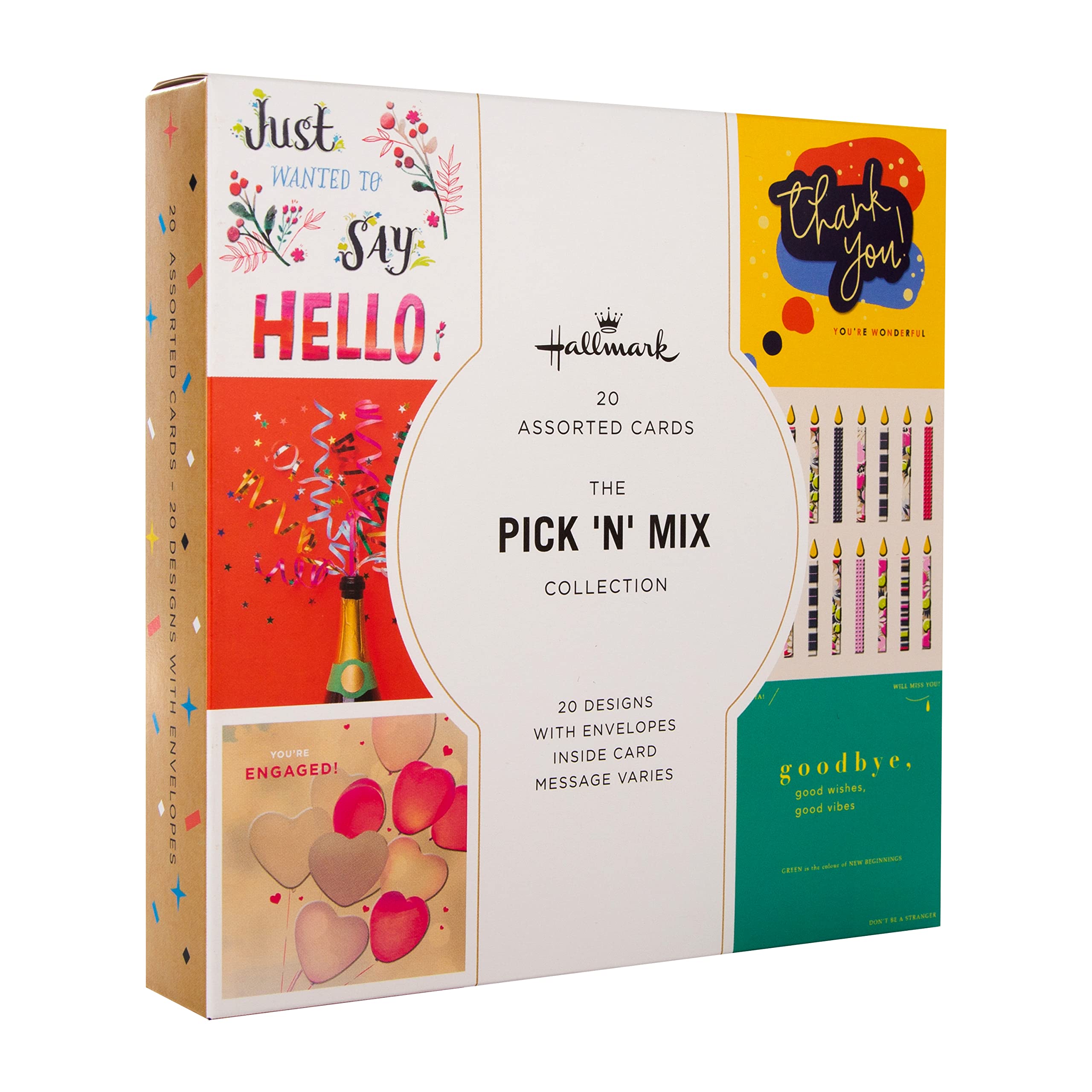 Hallmark Assorted Cards - Multipack of 20 in 20 Contemporary Designs
