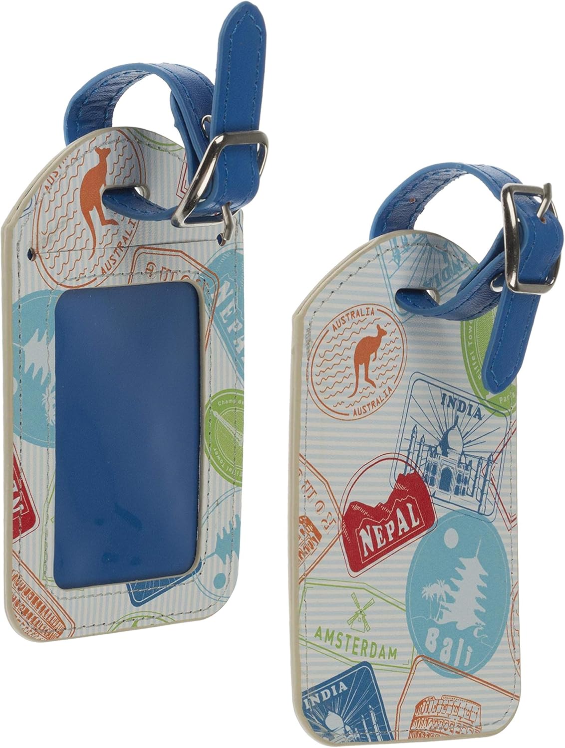 Trendz Travel Luggage Tag/Wallet Stamps - Multicoloured, Tampons Voyage (Multicolour) - TZSTALT, 12 cm - Image 4