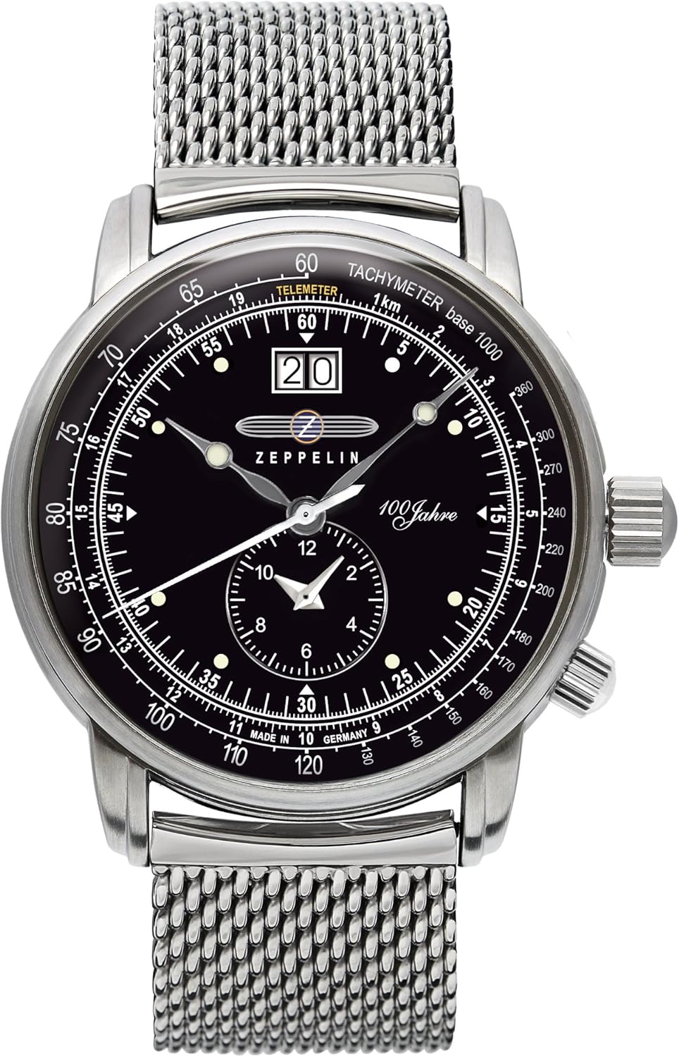 Zeppelin Men's Quartz Watch with Black Dial Analogue