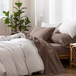 MooMee Bedding Sheet Set 100% Washed Cotton Linen