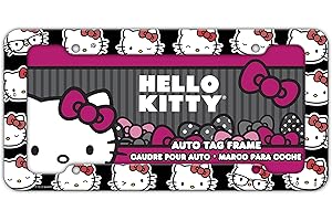 Chroma Graphics 42558 Hello Kitty Emoji Heads Plastic Frame, 12.5x6.25x0.2, Black/White/Red