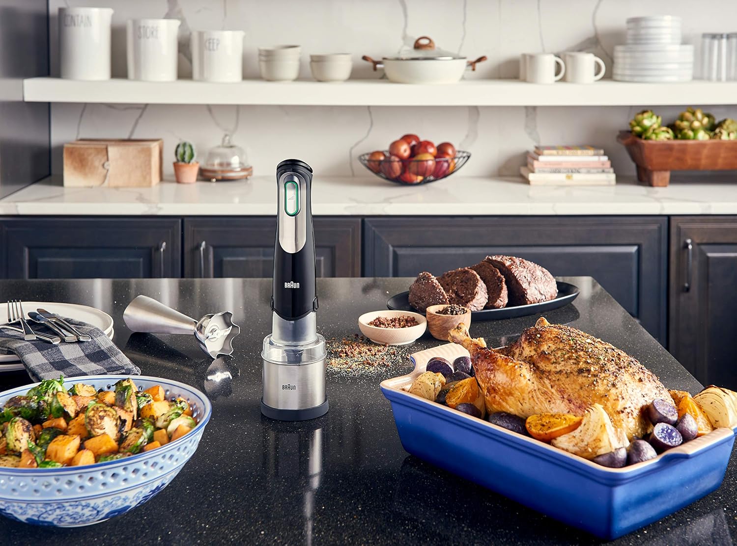 Braun Coffee and Spice Grinder Attachment MQ 60, EasyClick Accessories for Braun Hand Blender MQ 3 and MQ 5, 350 ml Capacity - Image 3