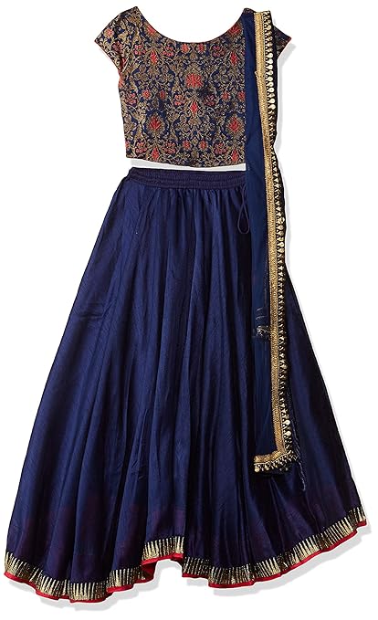 Girl's Synthetic Salwar Suit Set (134812_NYBLU_7)
