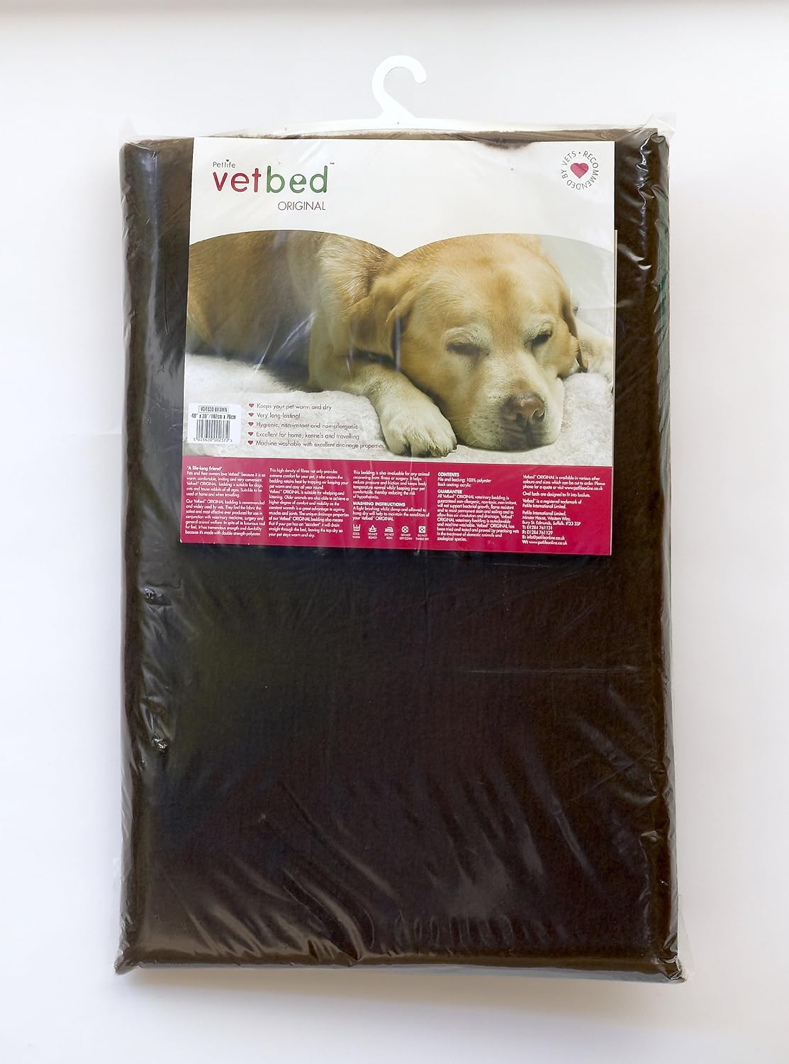 Petlife Vetbed Original for Dog/ Cat, 26 x 20inch, Brown Amazon.co.uk