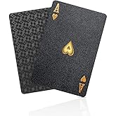 BIERDORF Diamond Waterproof Black Playing Cards, Poker Cards, HD, Deck of Cards (Black)