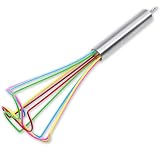 Click & Receive Stainless Steel Egg Whisk With Silicone Coated Wire – Random Color