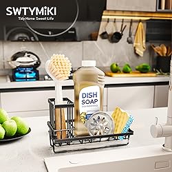 SWTYMIKI Sink Caddy Sponge Holder - Kitchen Sink