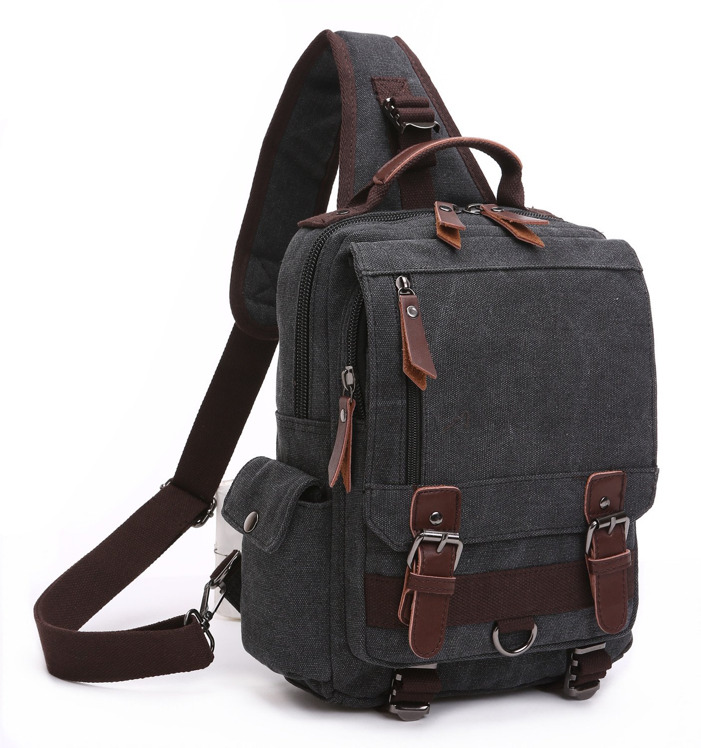 BAOSHA XB Retro Mochila de Hombro de Viaje para Hombres y Mujer