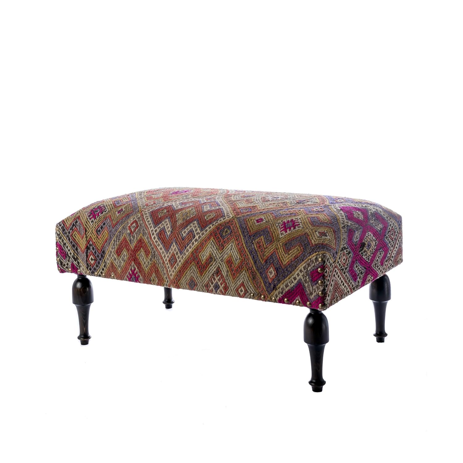 Kilim Ottoman Coffee Table Handmade